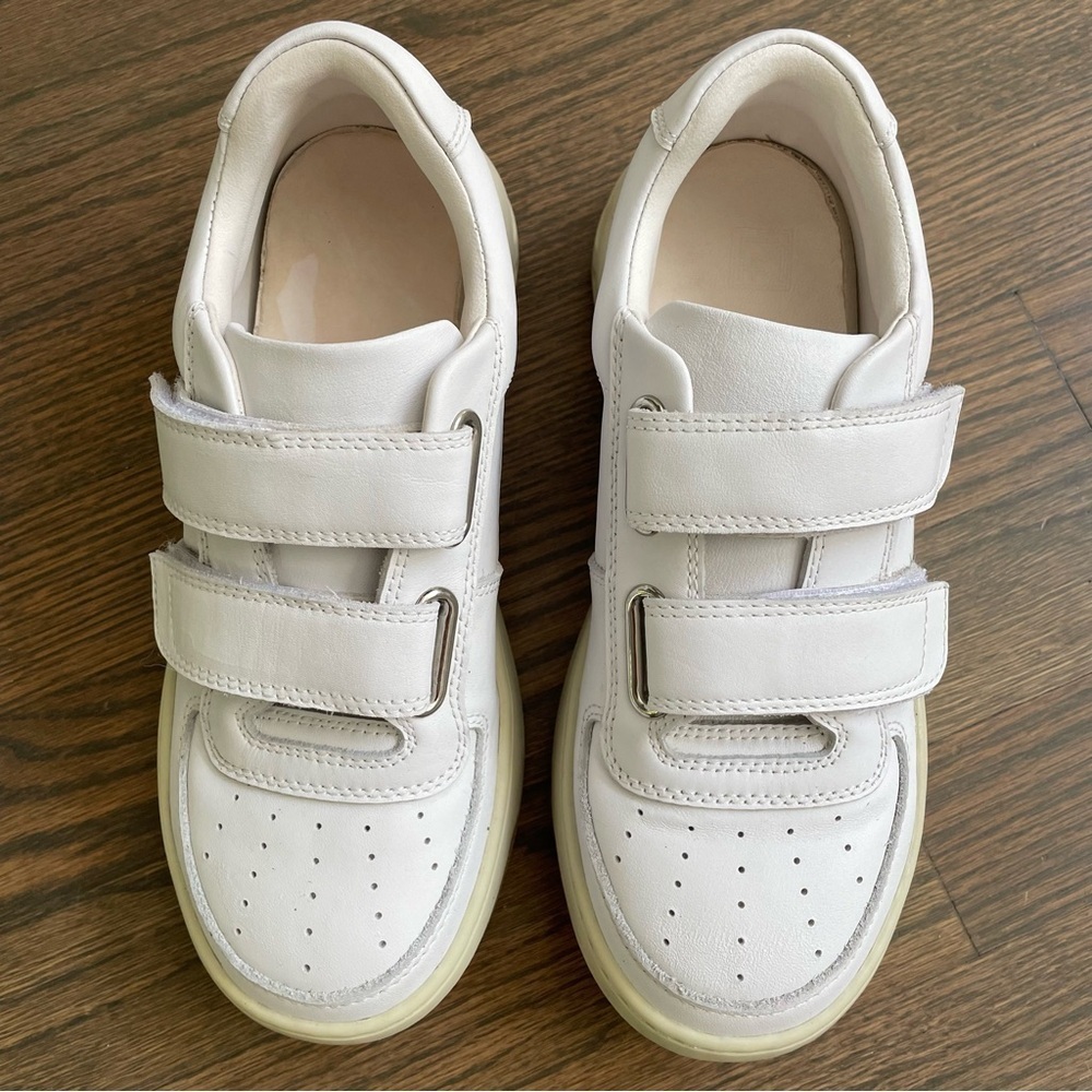 White Perey Strap Sneakers Like ACNE STUDIOS style - Picture 2 of 12